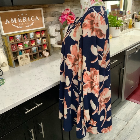 Show Me Your Mumu Sz Small Thunder Bird Dress Floral Mini Navy Blue Pink Lined - Picture 4 of 14